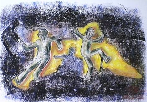 dancing in flashlight